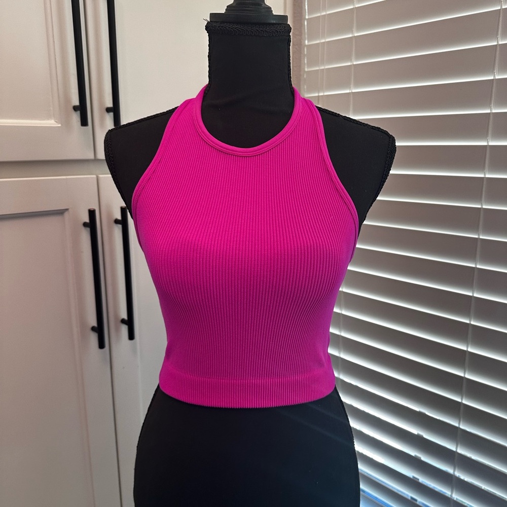 Zenana fuschia, racer back tank top. Size L/XL. Never worn.